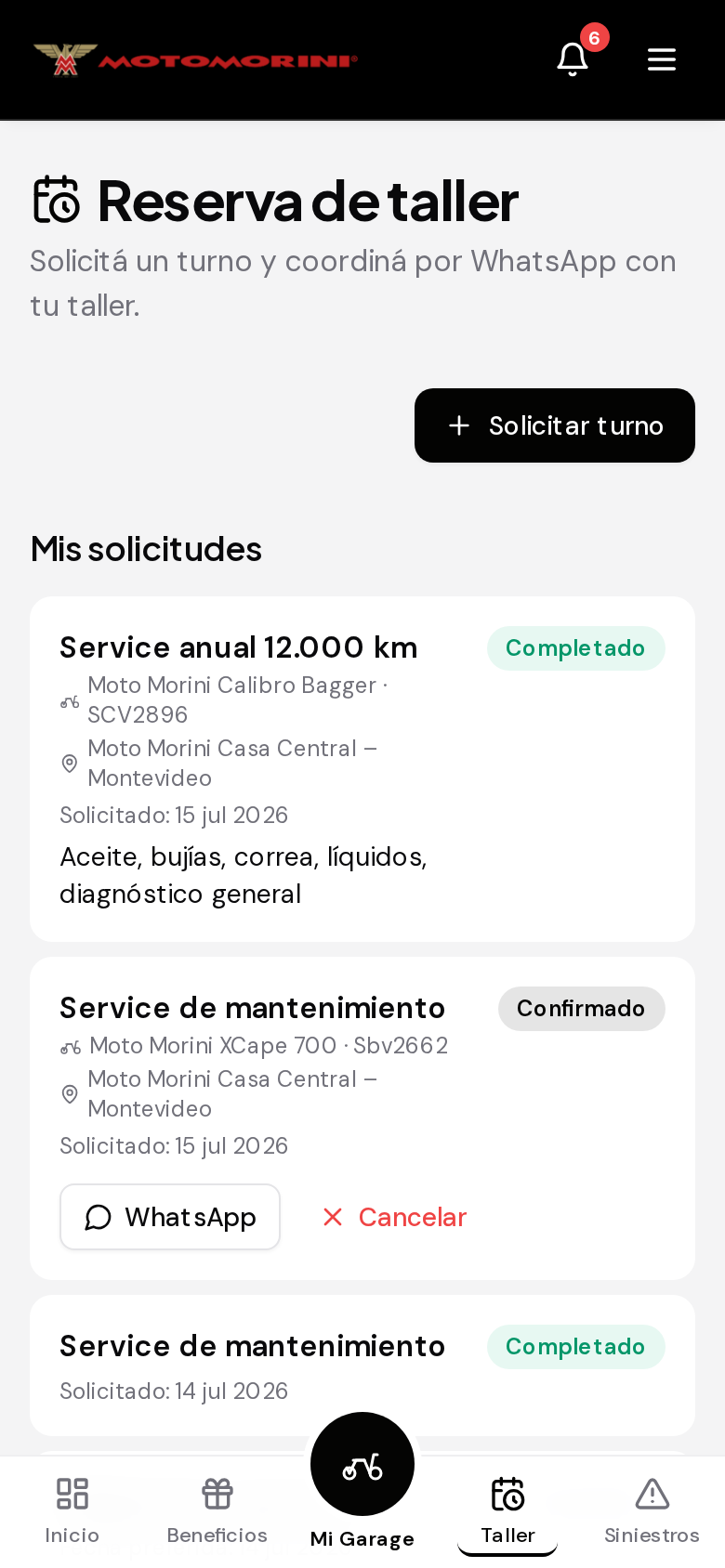 Reservá taller y servicio oficial